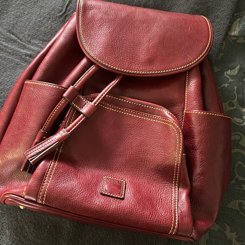 Dooney and Bourke Large Florentine Murphy Backpack in Bordeaux